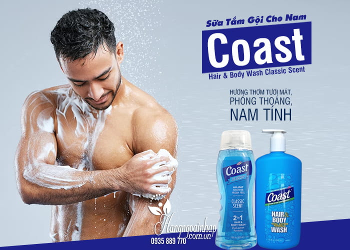 Gợi ý cách chăm sóc tóc nam với sản phẩm gel tắm gội Coast