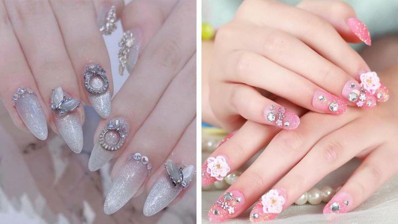 Top 10 mẫu nail móng nhọn xinh xắn đáng yêu cho cô nàng bánh bèo