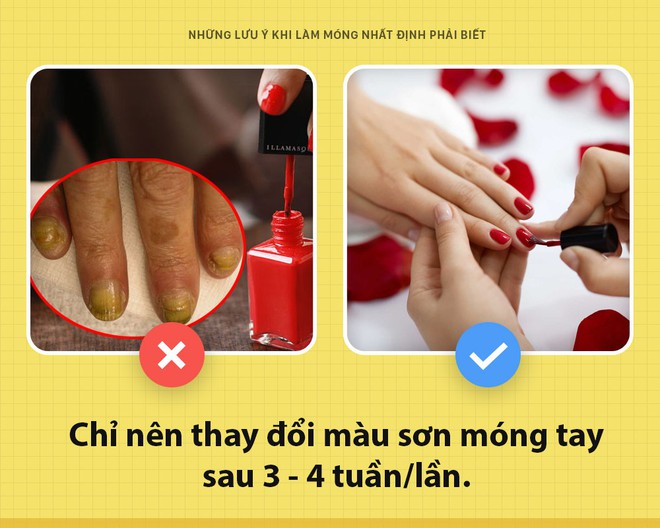 Top 7 điều nên biết khi làm nail bạn cần lưu ý