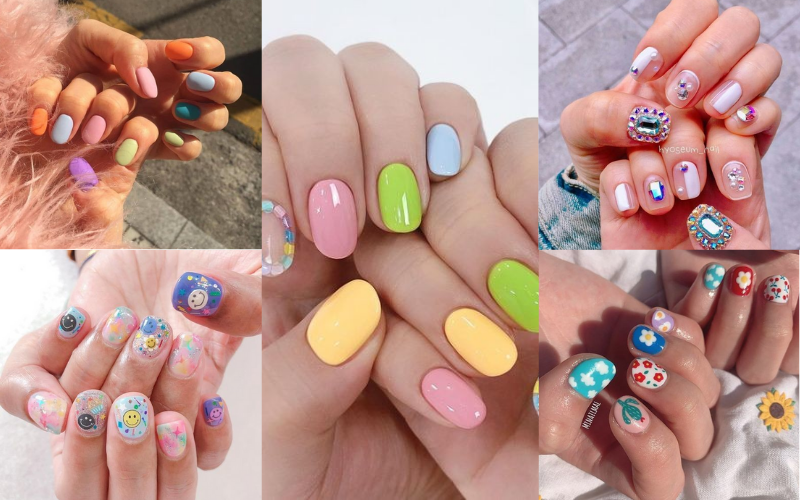 Giới thiệu những mẫu nail phối ngẫu hứng cho các chị em