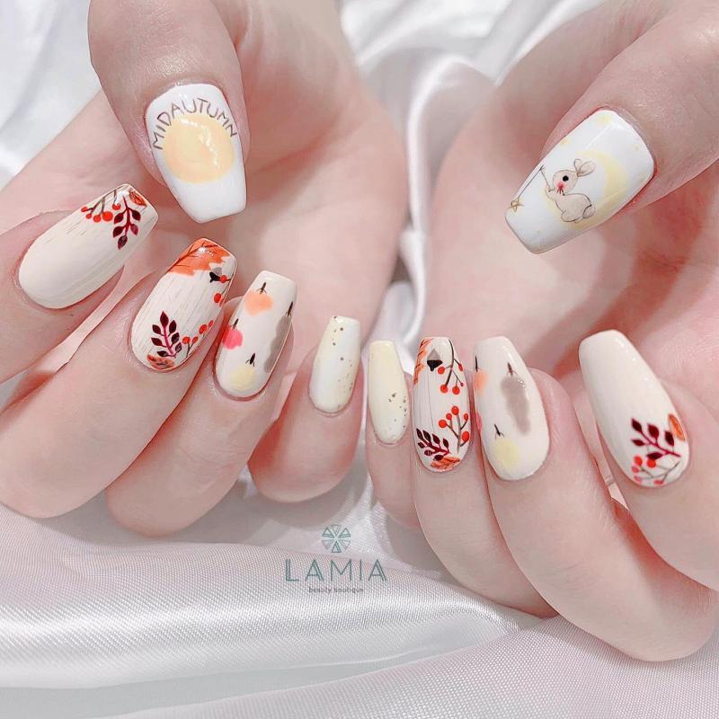 Top 10 mẫu nail Trung Thu năng động xinh xẻo cho các bạn gái