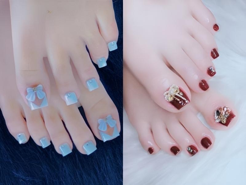 Cách tạo mẫu nail chân 2025 xinh nhất dành cho các bạn gái