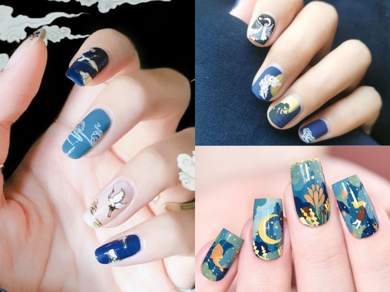 Top 10 mẫu nail Trung Thu năng động xinh xẻo cho các bạn gái